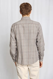Tazul Long Sleeve Casual Shirt in Brown