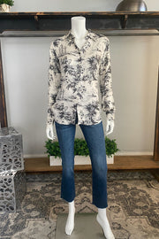 Digital Print Long Sleeve Shirt in 2 Colors