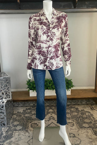 Digital Print Long Sleeve Shirt in 2 Colors