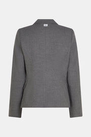 Single-Breasted Blazer in Grey Mélange