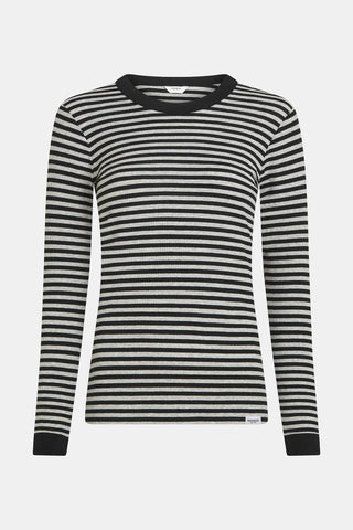 Long Sleeve Stripe Melange Shirt