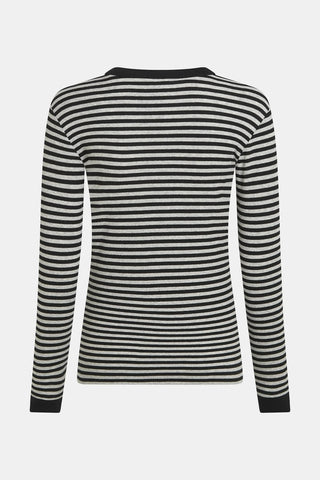 Long Sleeve Stripe Melange Shirt