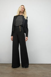 Wide Leg Sailor Pant in Black