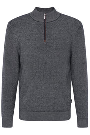 Troyer Quarter-Zip Cotton-Blend Sweater In 2 Tweedy Colours