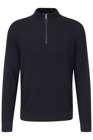 Troyer Quarter-Zip Sweater in Navy