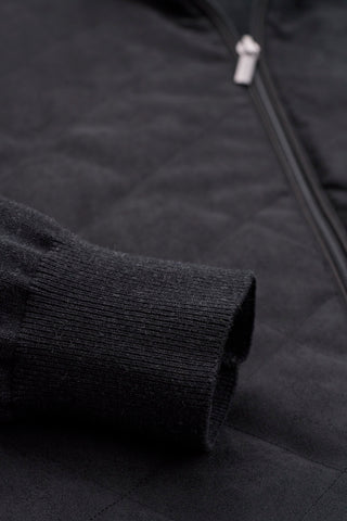 Front-Zip Sweater-Jacket in Dark Grey