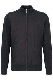 Front-Zip Sweater-Jacket in Dark Grey