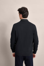 Zipper-Front Jacket in Navy