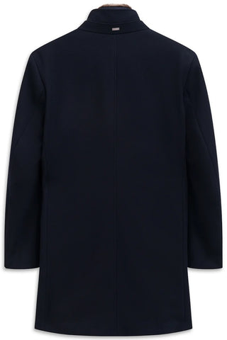 Single Breasted Coat in Navy