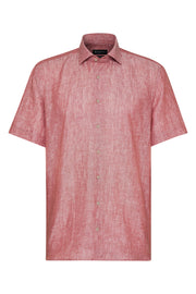 Short-Sleeved Sport Shirt in Coral
