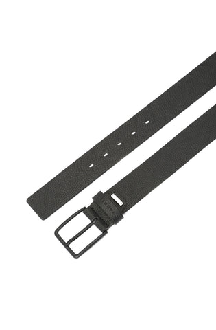 Leather Belt in Black With Tonal Hardware