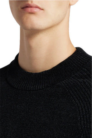 Salvor Long-Sleeved Crew-Neck Sweater in. Black