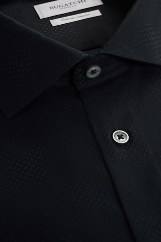 Axel Long Sleeve Woven Shirt in Black