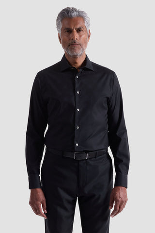 Axel Long Sleeve Woven Shirt in Black