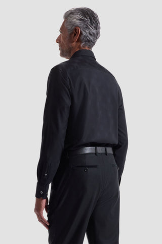 Axel Long Sleeve Woven Shirt in Black
