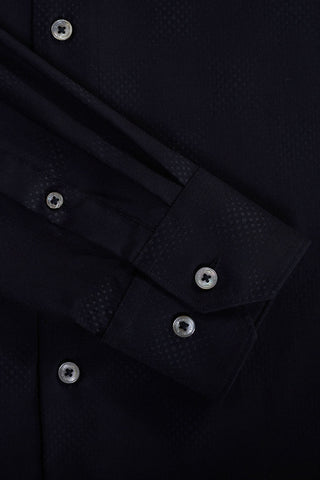 Axel Long Sleeve Woven Shirt in Black