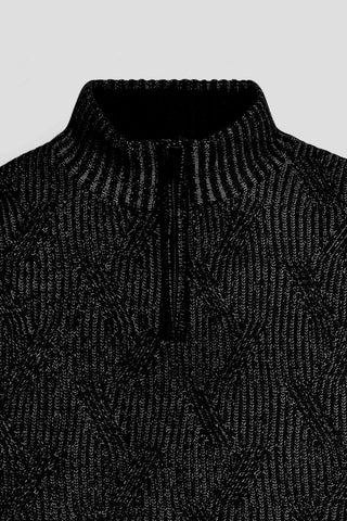 Quarter-Zip Sweater in Black