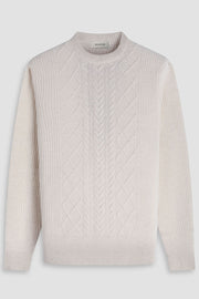 Cable Diamond Stitch Crew Neck Sweater in 2 Colors