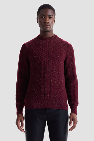 Cable Diamond Stitch Crew Neck Sweater in 2 Colors