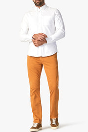 Cool Tapered-Legged Pants in Almond Twill