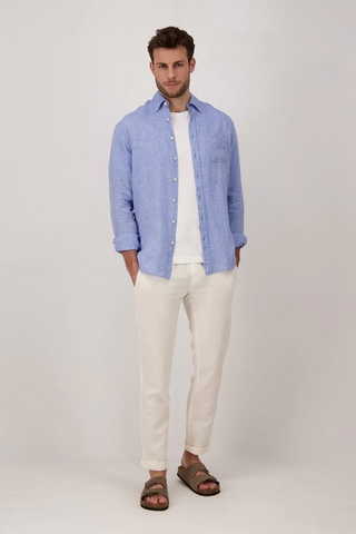 Premium Linen Shirt with Button Down Collar