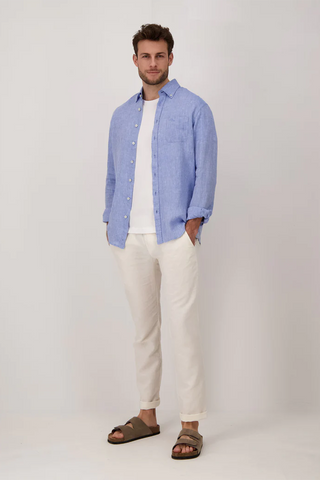 Premium Linen Shirt with Button Down Collar