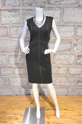 Double-Knit Jersey Dress Charcoal
