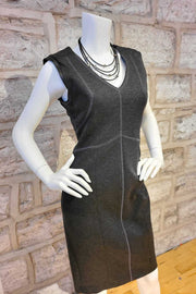 Double-Knit Jersey Dress Charcoal