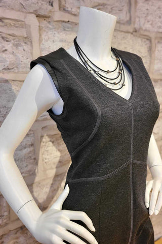 Double-Knit Jersey Dress Charcoal