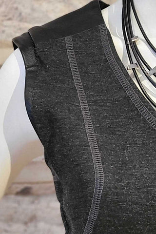 Double-Knit Jersey Dress Charcoal