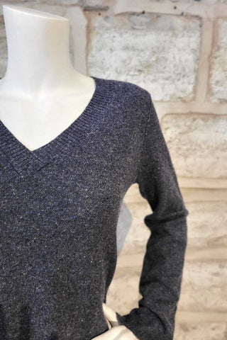 Bell-Sleeved, V-Neck Cashmere Sweater Two Colours