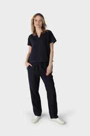 Short Sleeved Linen Top in Two Colours
