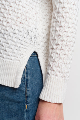 Cable Knit Sweater in Off White