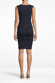 Ponte Asymmetrical Sleeveless Dress Two Colour
