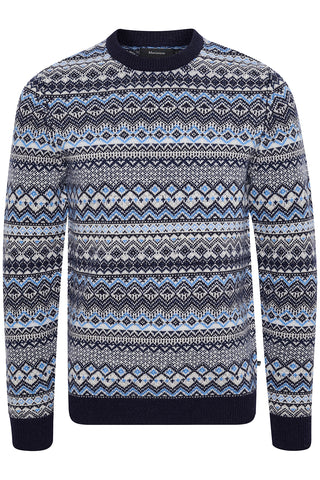 Triton Jacquard Knitted Wool Pullover