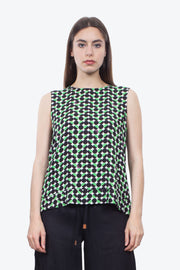 Panteon Tank in Emerald Print