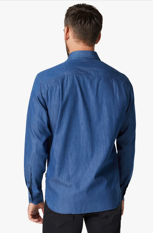 Cotton Jean Shirt in Rinse Denim