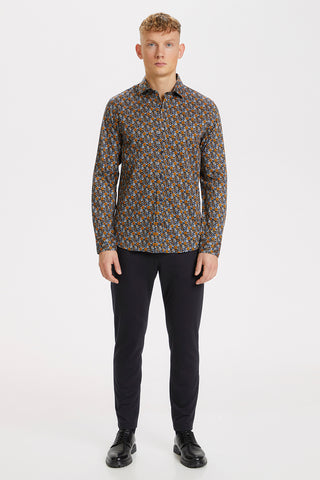 Trostol Long-Sleeved Sport Shirt Multi-Floral Print Two Colours