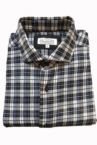 Long Sleeve Casual Shirt in Black Check
