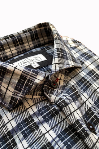 Long Sleeve Casual Shirt in Black Check