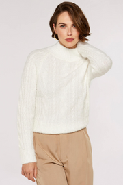 Apricot Fuzzy Cream Sweater