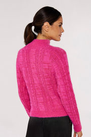 Apricot Fuzzy Pink Sweater