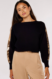 Apricot Sequin Top