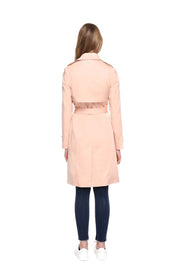Athena Knee-Length Trench Coat with Belt Ballet