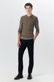 Bugatchi V-Neck Cable Sweater in 2 colours