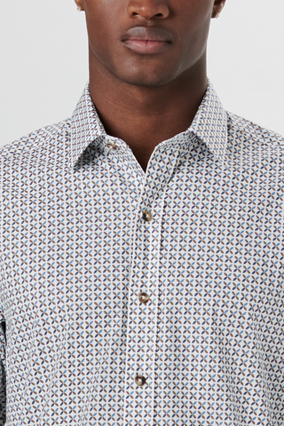 Bugatchi Julian Geometric Print Shirt in 2 Fits