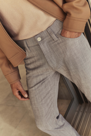 Courage Straight-Legged Pant in Magnet Cross-Twill