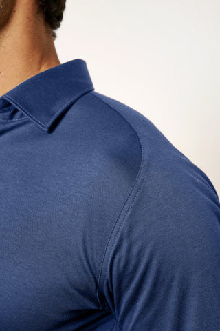 Long-Sleeved Jersey Knit Sport Shirt in 8 Colours
