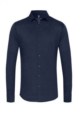 Long-Sleeved Jersey Knit Sport Shirt in 8 Colours