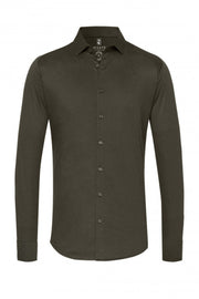 Long-Sleeved Jersey Knit Sport Shirt in 8 Colours